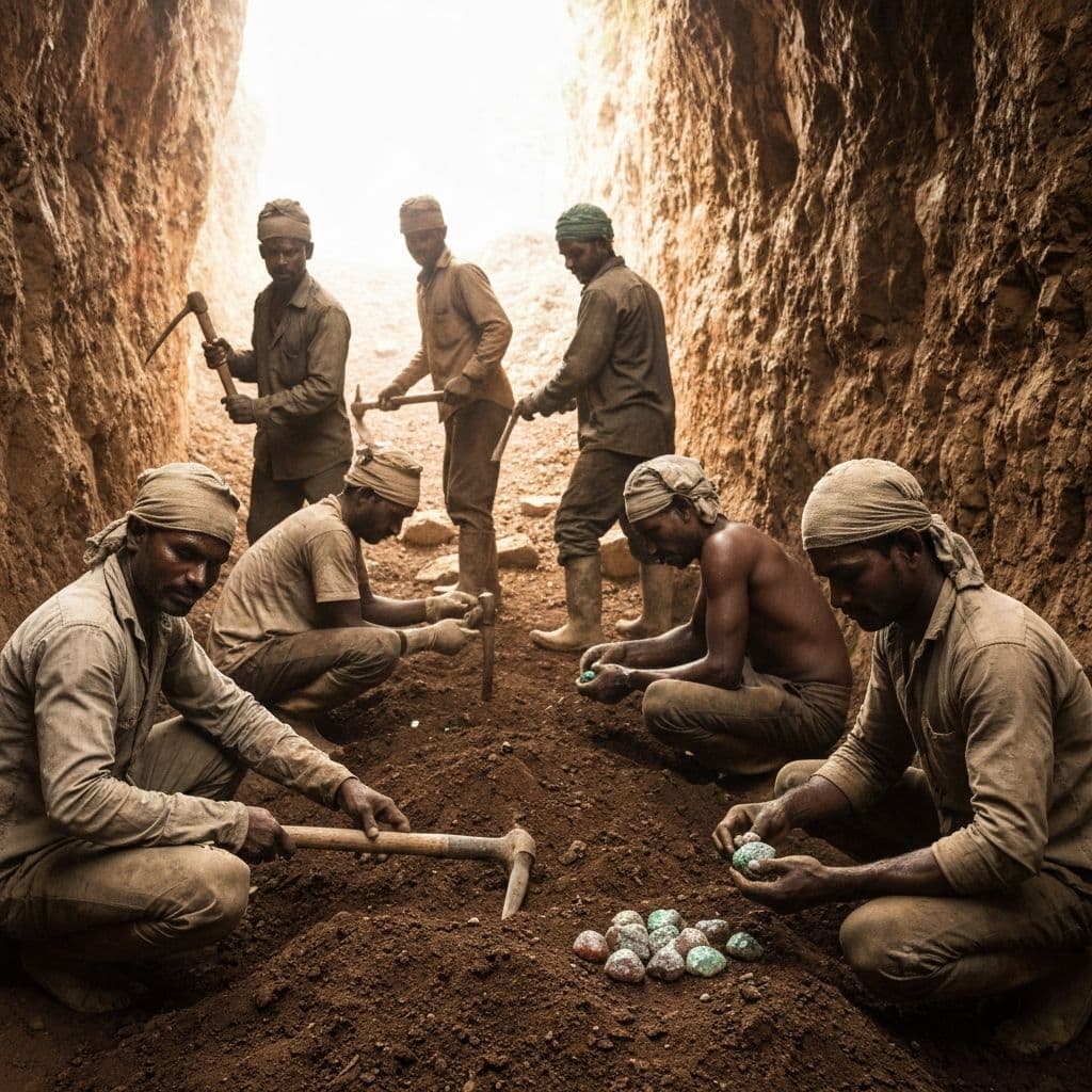 Gemstone mining in Sri Lanka