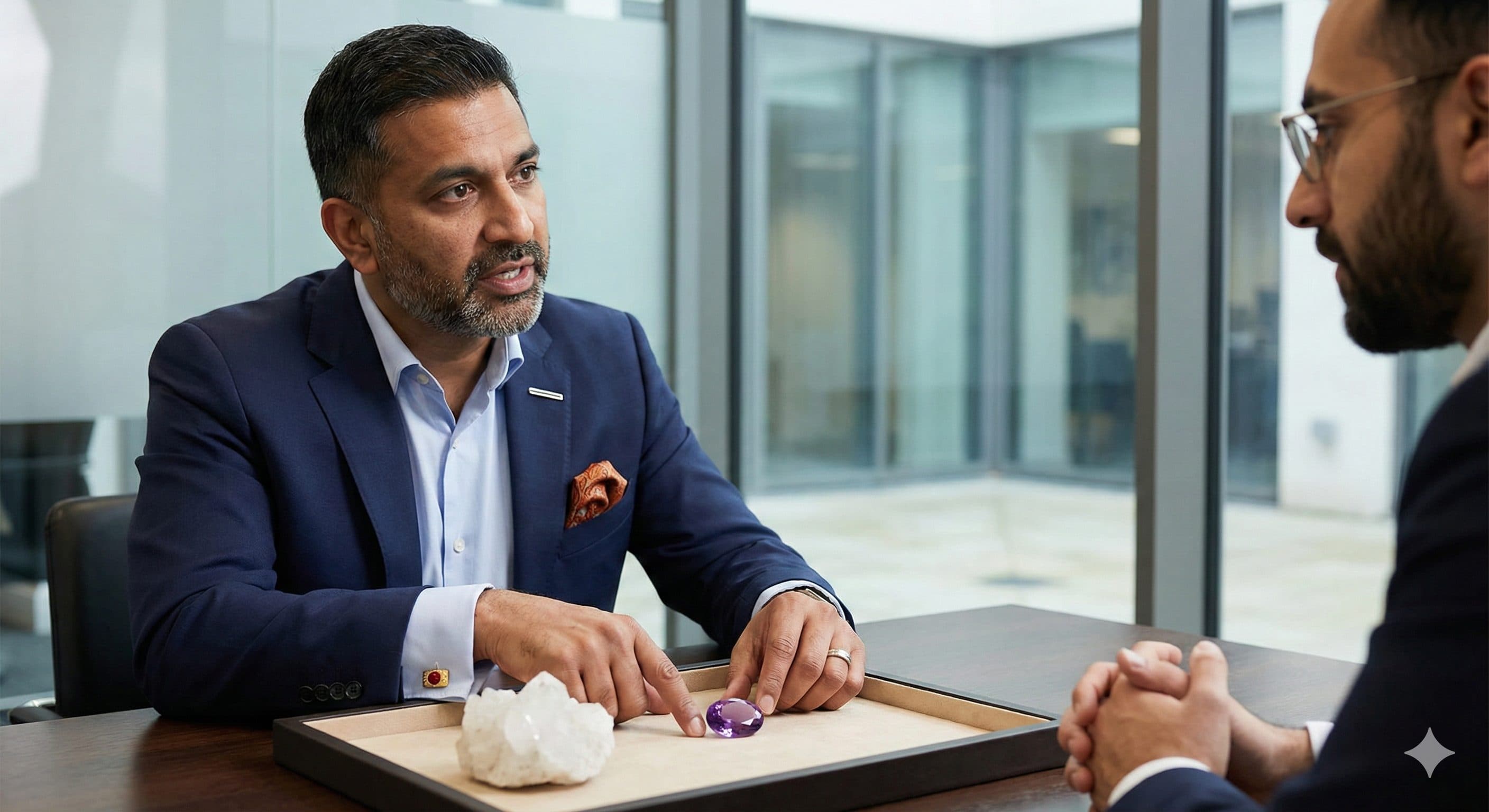 Gemstone inspection at SPR Gems